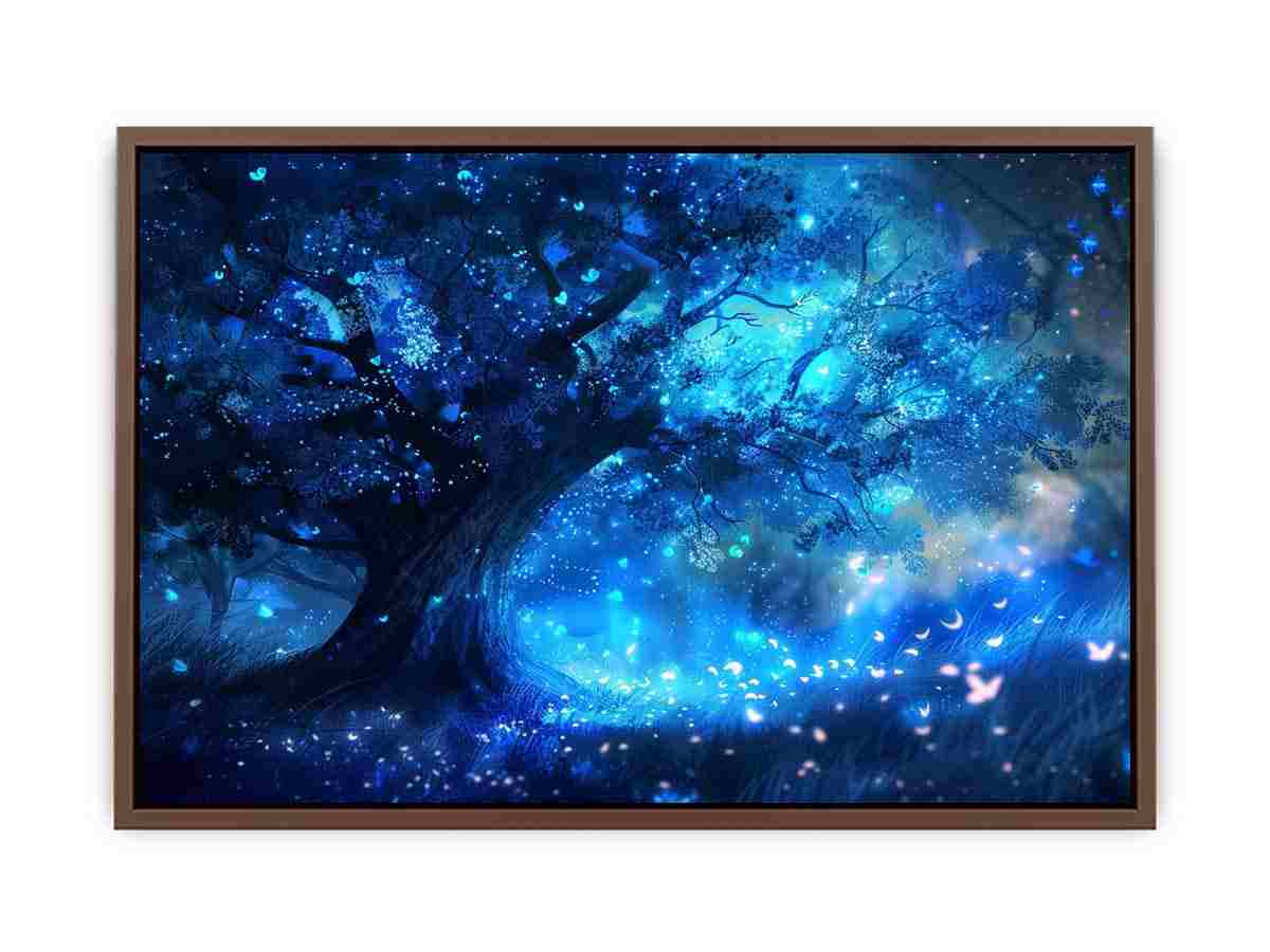 Fantasy Jungle Glaxy Painting  Art Print