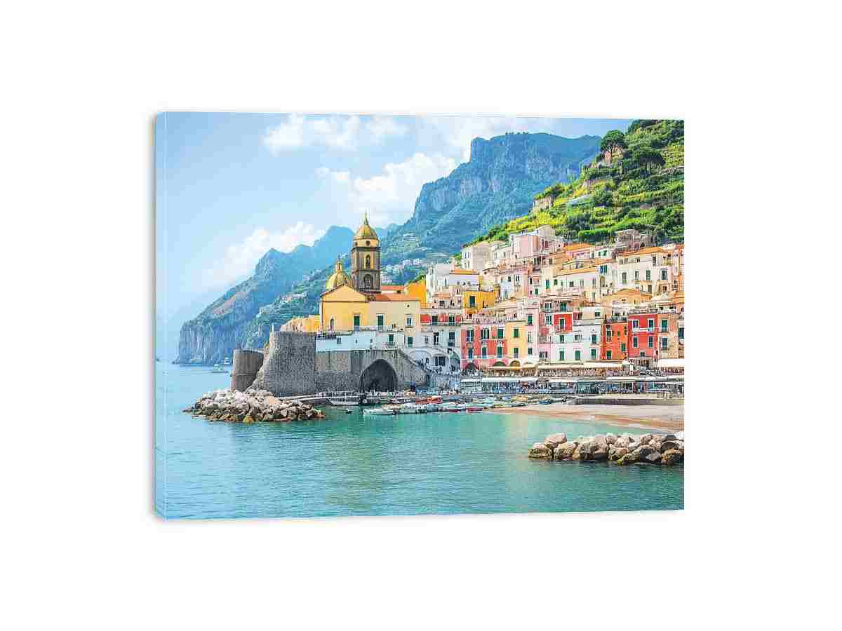 Campania Italy Beach Town  Painting
