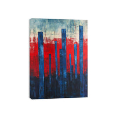 Blue Poles Abstract Painting