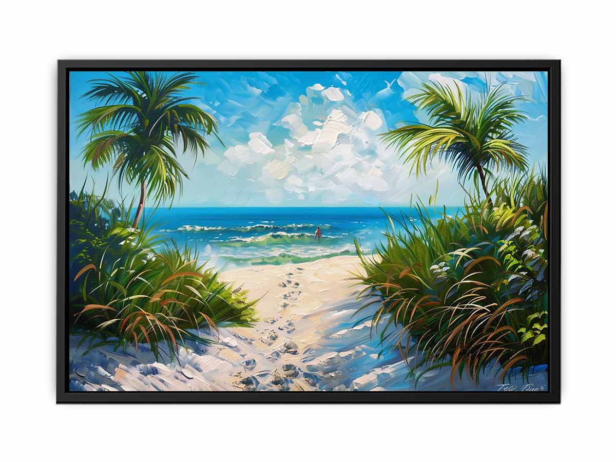 Beach Path  Canvas painting  Print