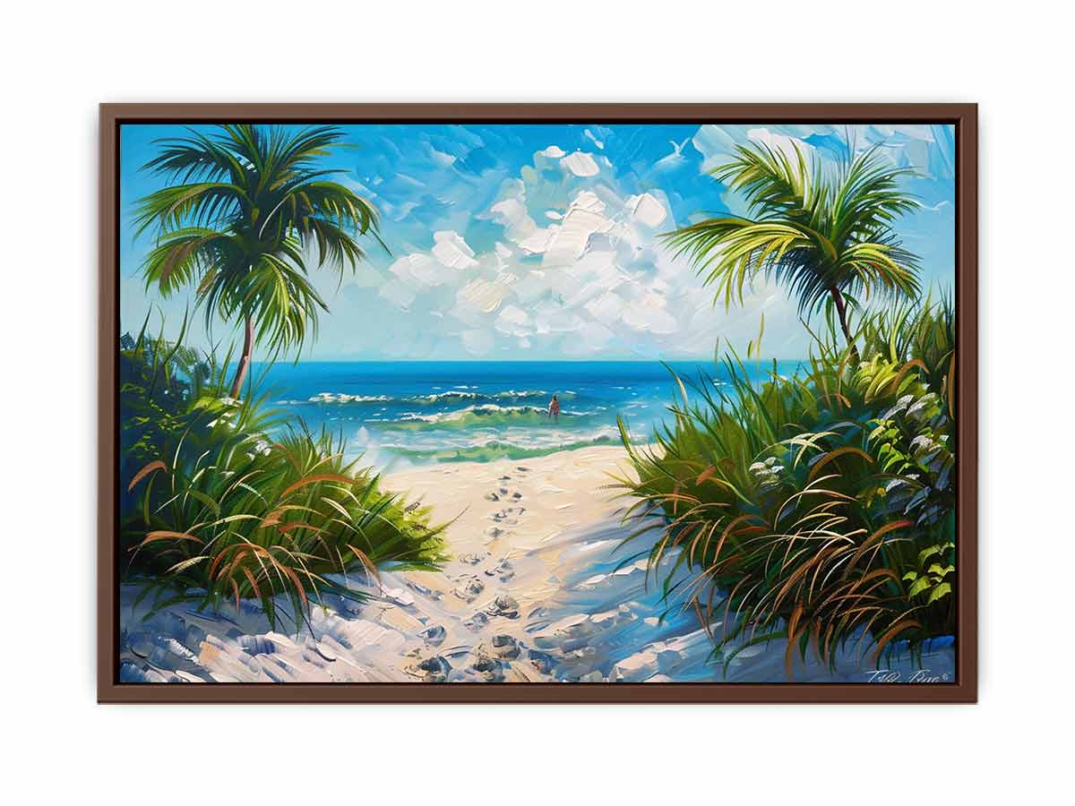 Beach Path  Canvas painting  Print