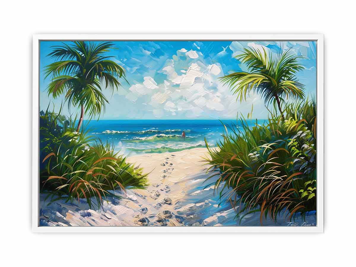 Beach Path  Canvas painting  Print