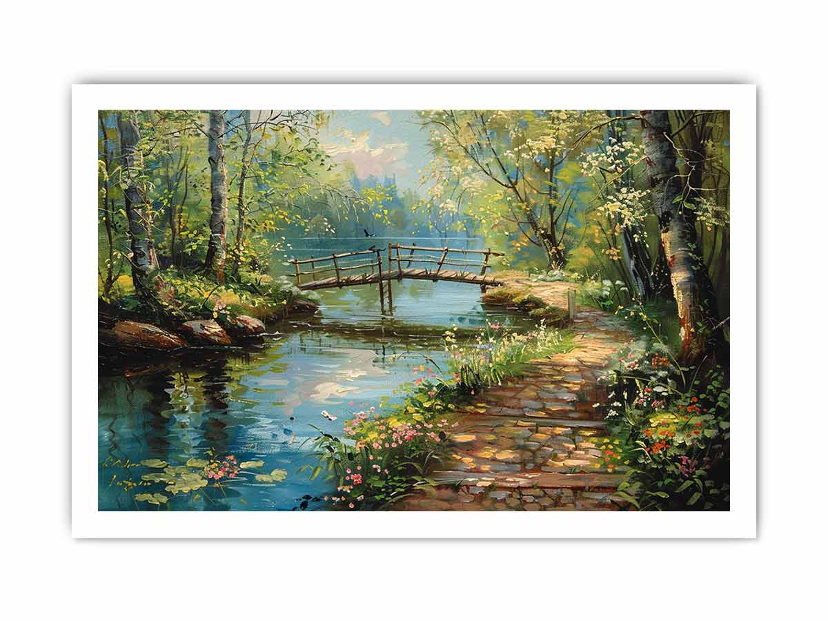 Along The Way landscape  Canvas painting Print