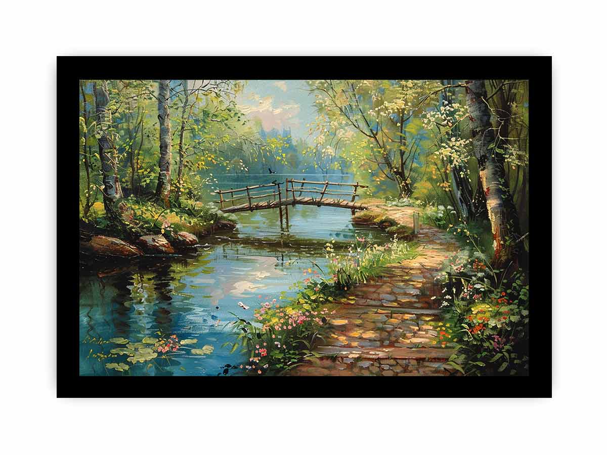 Along The Way landscape  Canvas painting Print