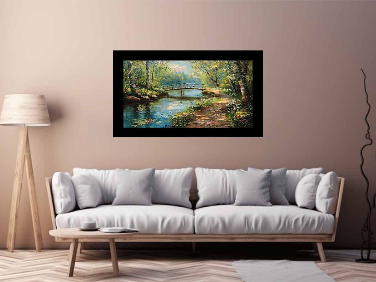 Along The Way landscape  Canvas painting Print