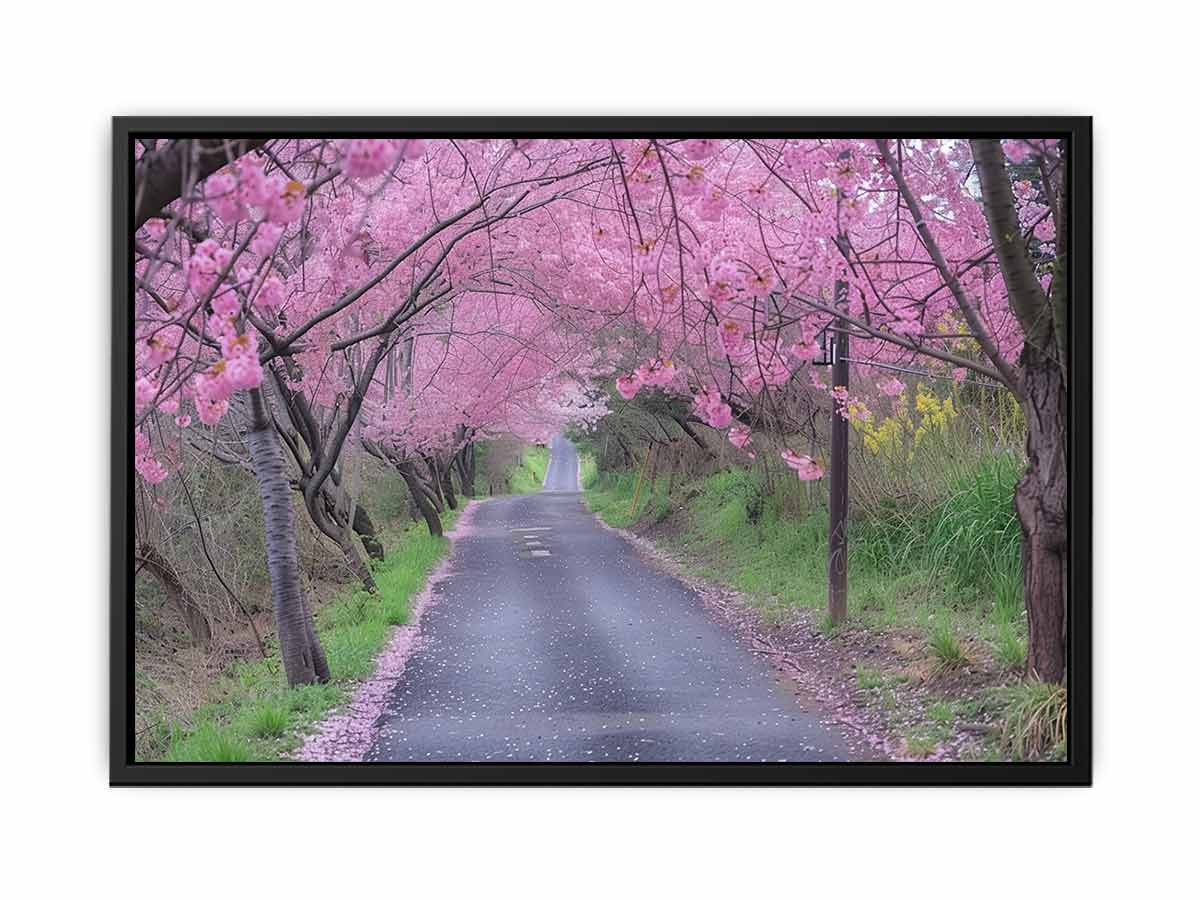 Cherry Blossom Path Canvas painting  Print