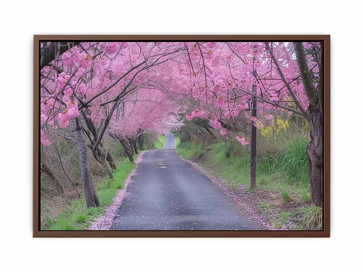 Cherry Blossom Path Canvas painting  Print
