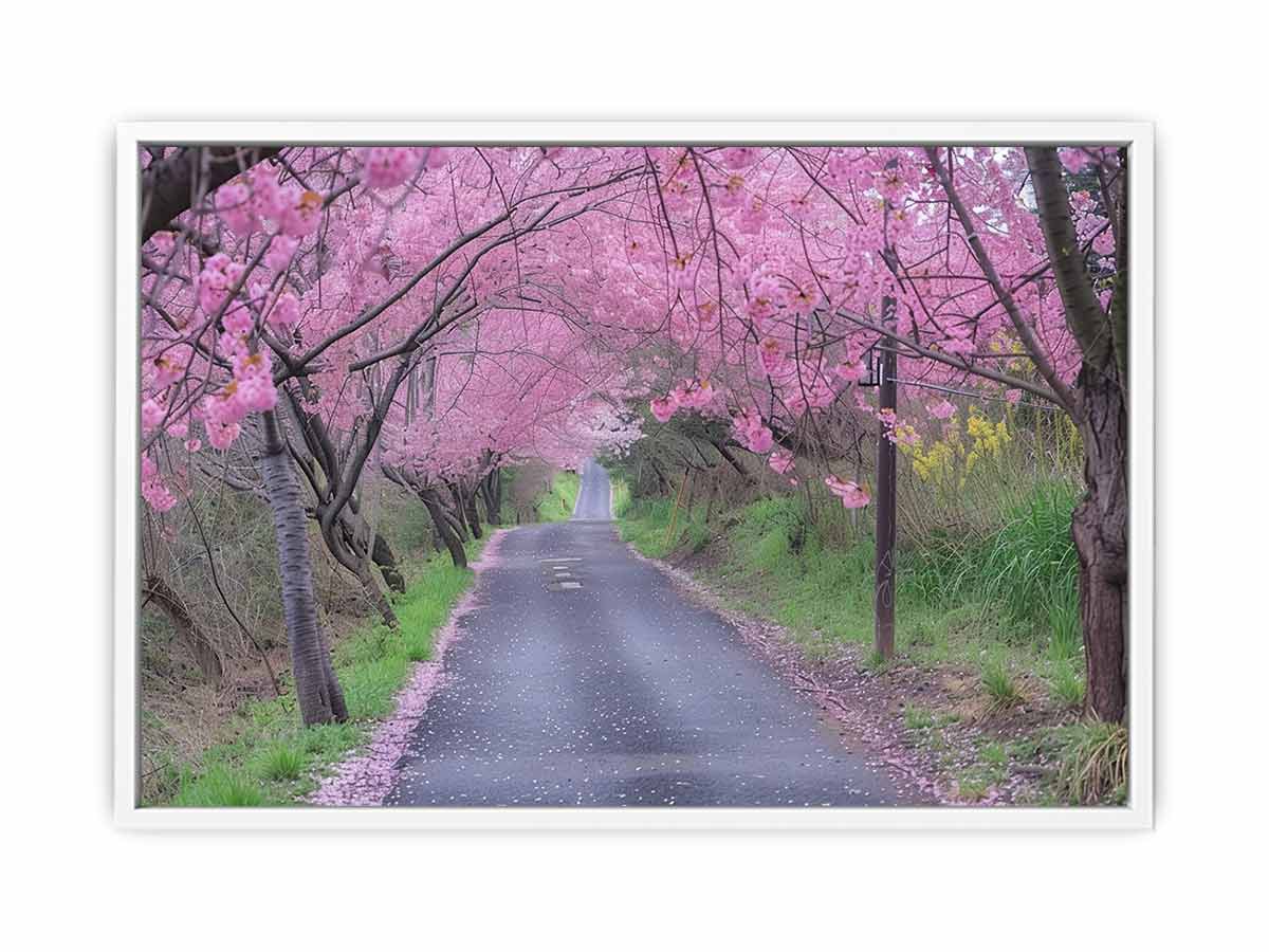 Cherry Blossom Path Canvas painting  Print