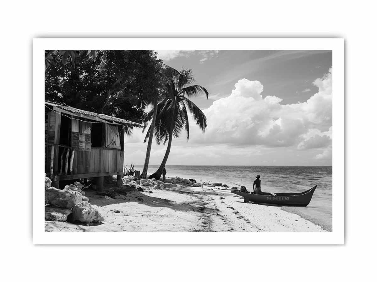 Island beach house   Canvas Print