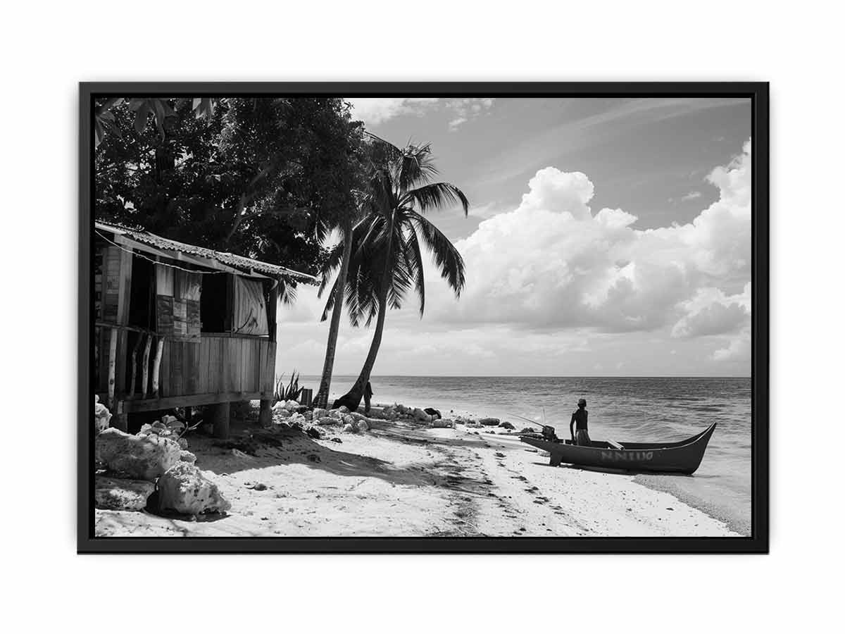 Island beach house   Canvas Print