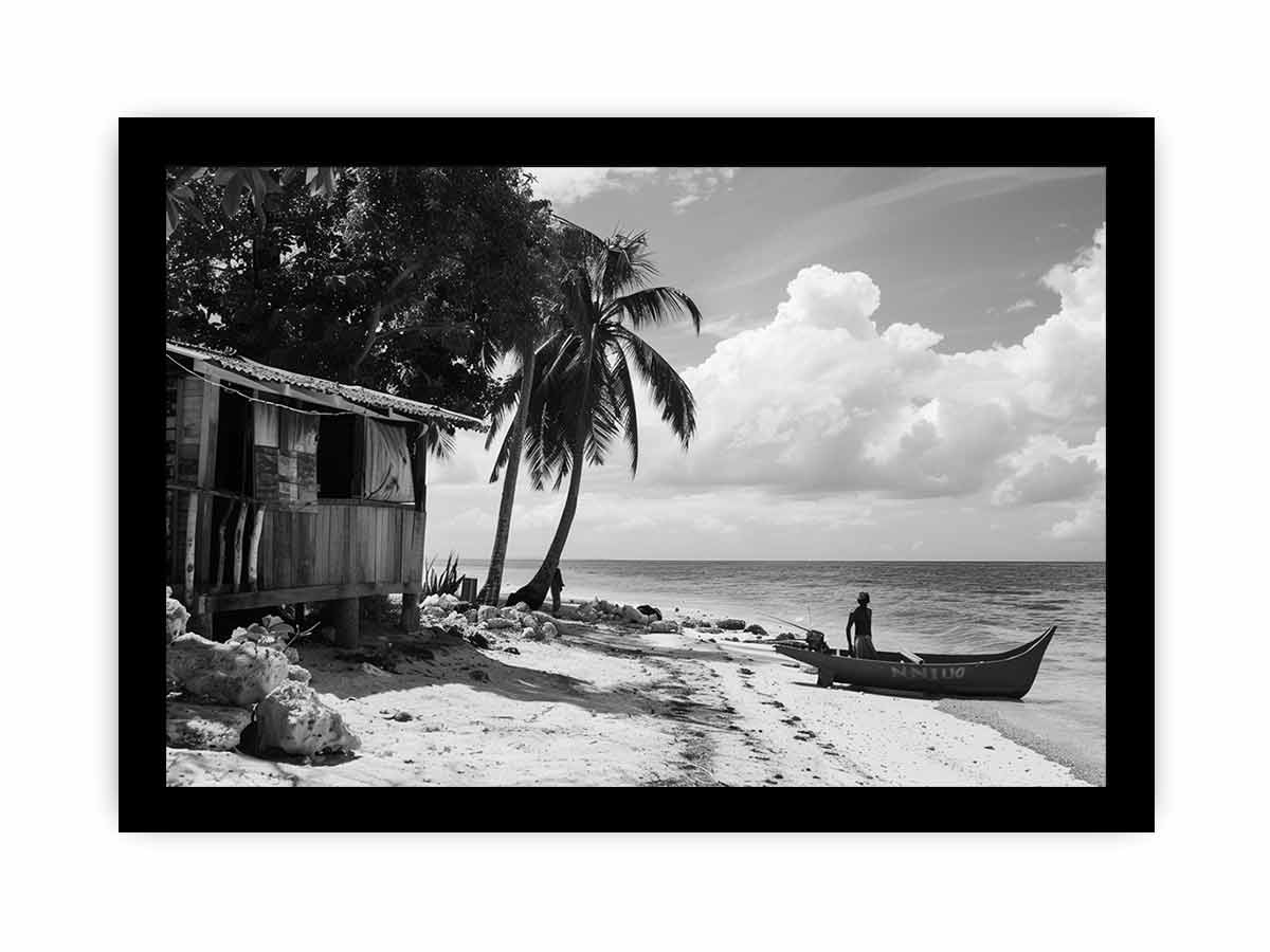 Island beach house   Canvas Print