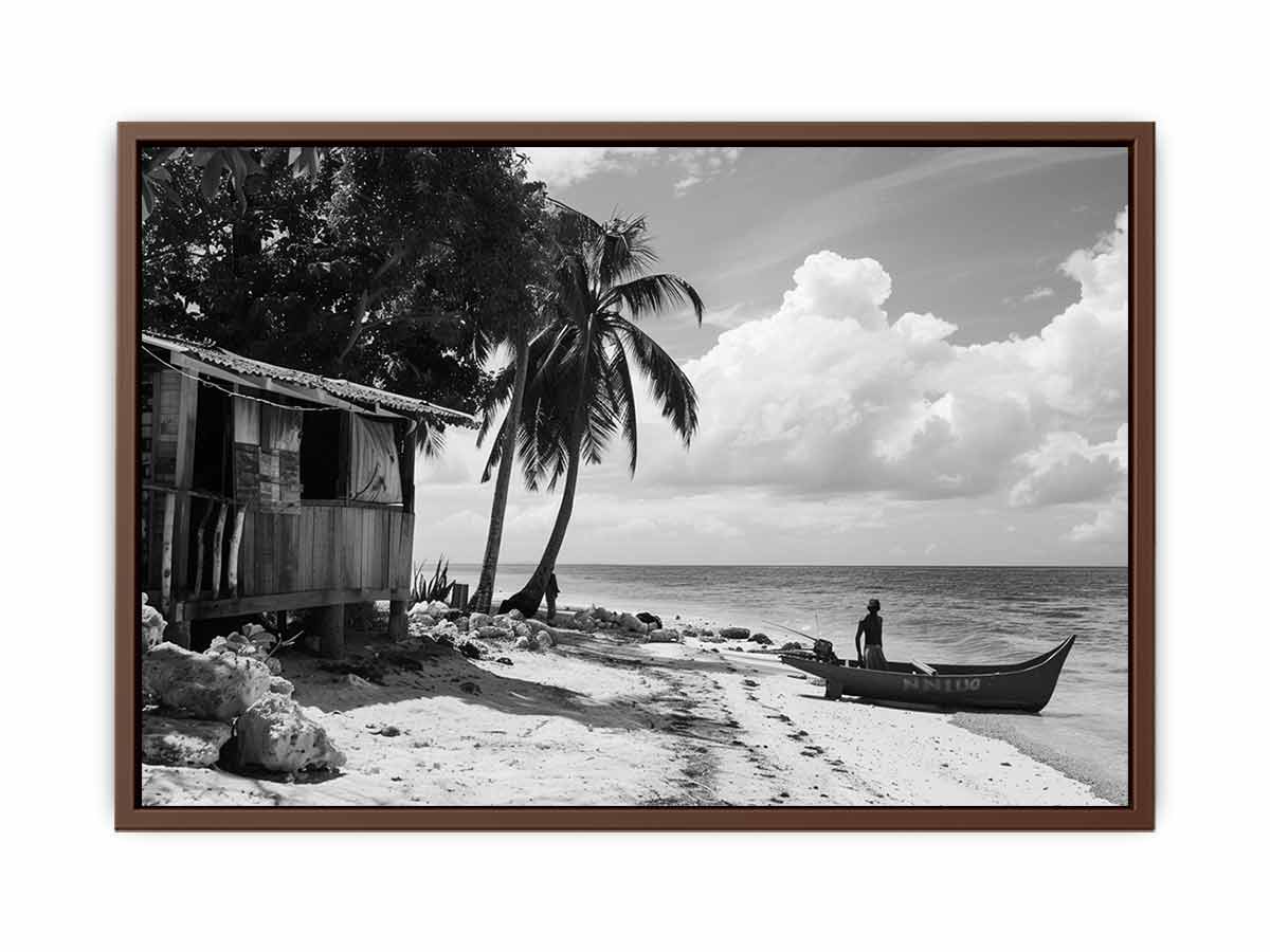 Island beach house   Canvas Print