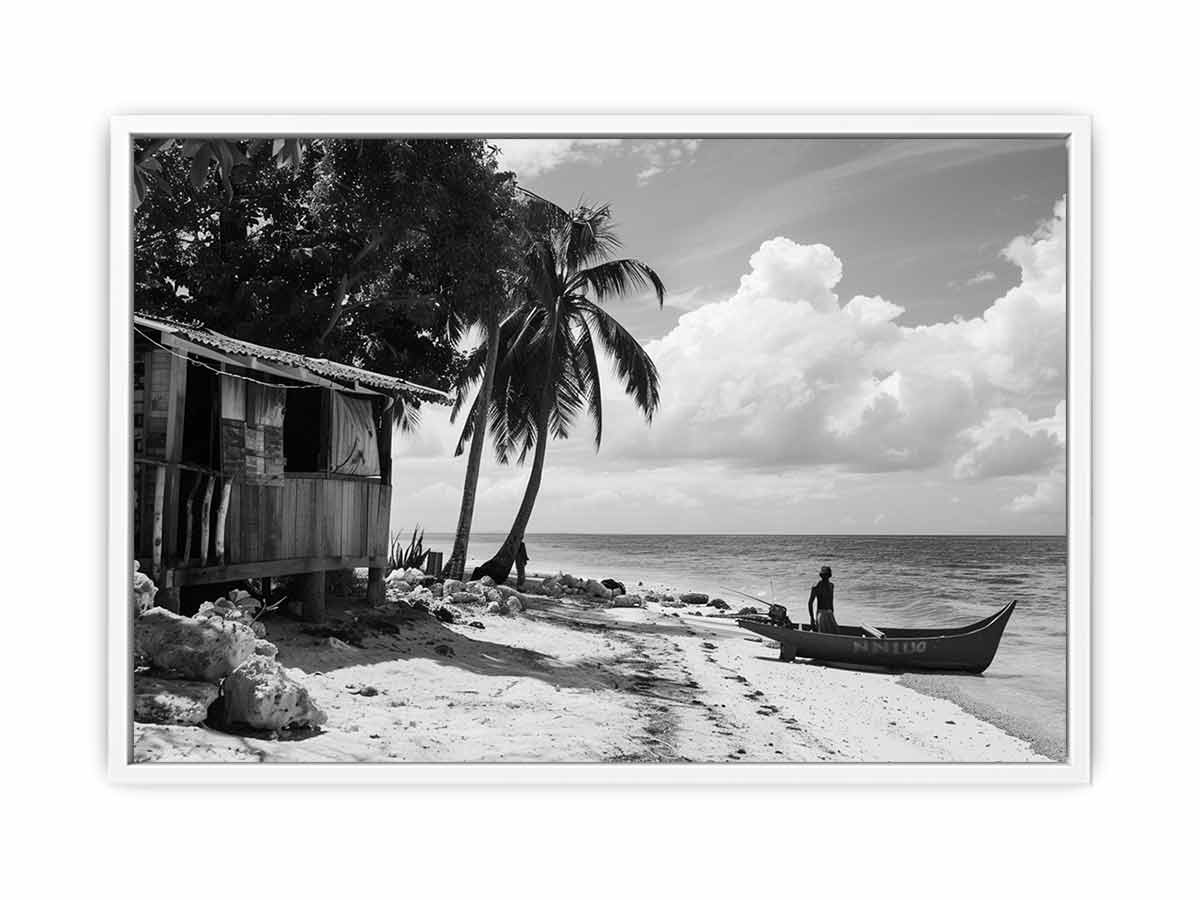 Island beach house   Canvas Print