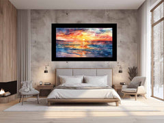 Beach  Canvas Sunset Painting Print