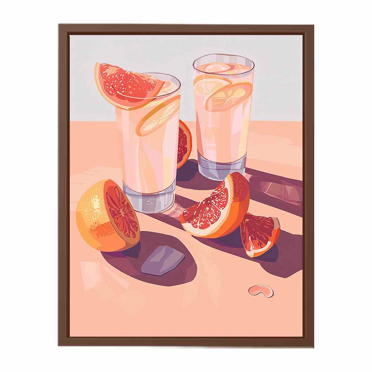 Beautiful Summar Drinks Still Life Painting