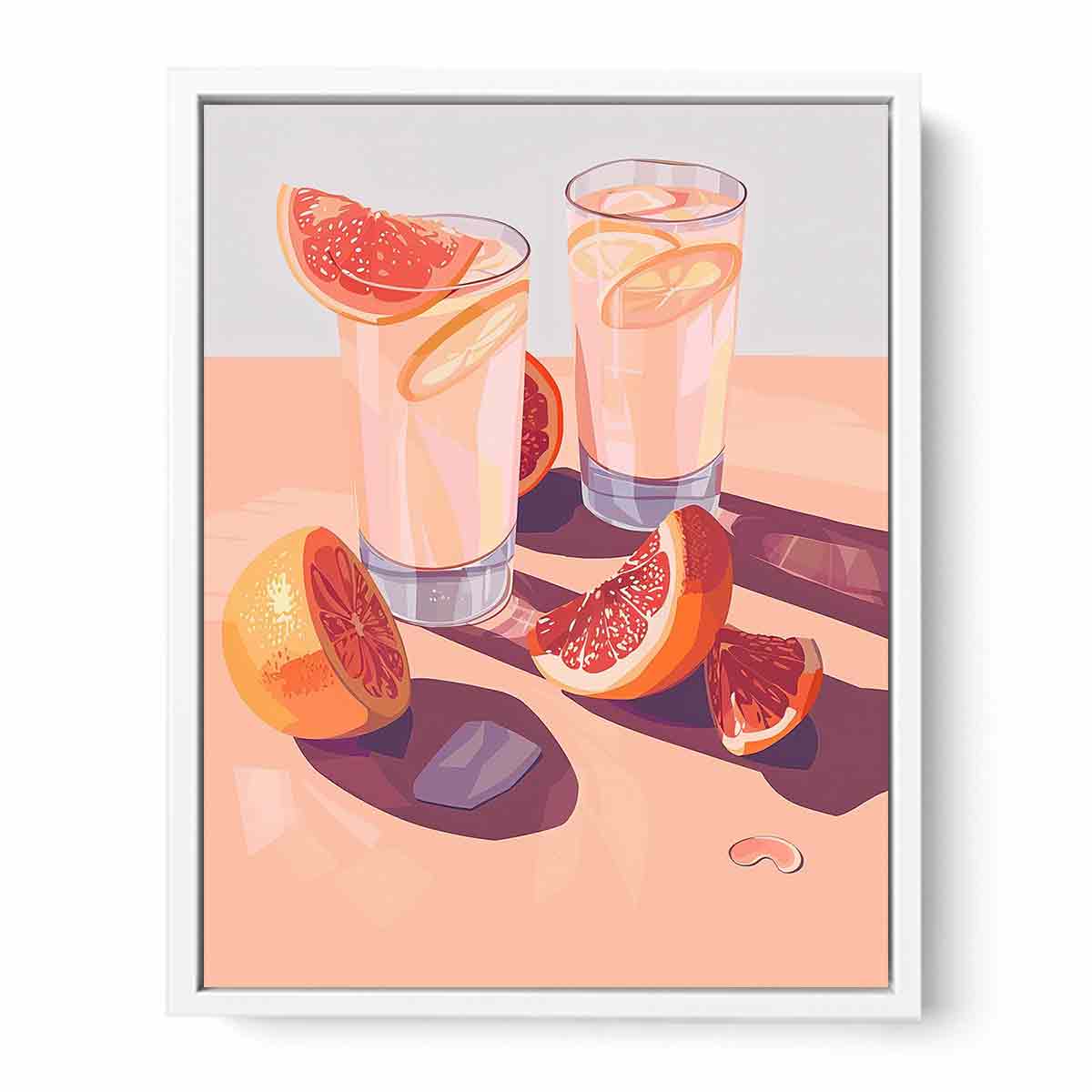 Beautiful Summar Drinks Still Life Painting