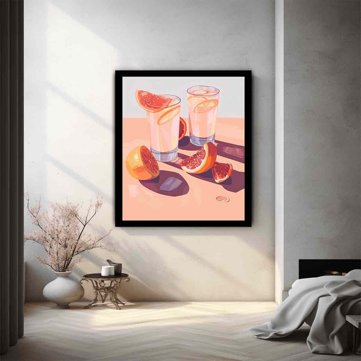 Beautiful Summar Drinks Still Life Painting