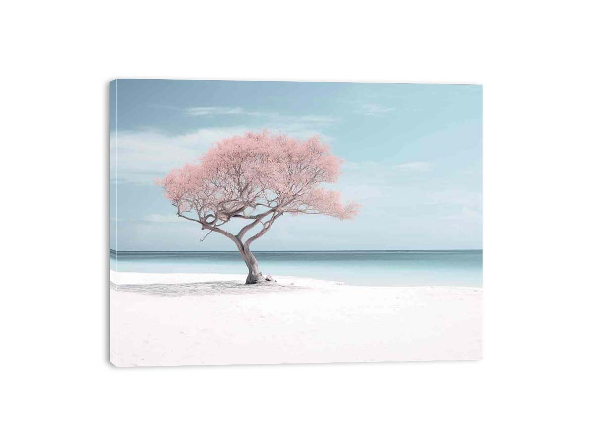Silver Beach Art Canvas Print