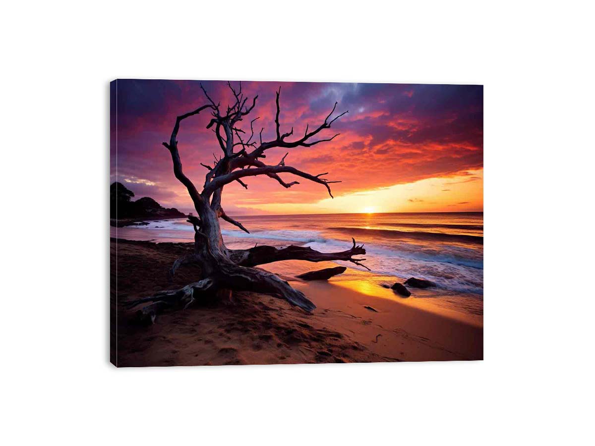 Beach Sunset Canvas Print