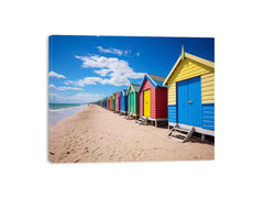 Row Of Beach Boxes Canvas Print