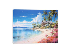 Beach Home Art Canvas Print