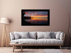 River Sunset Art Canvas Print
