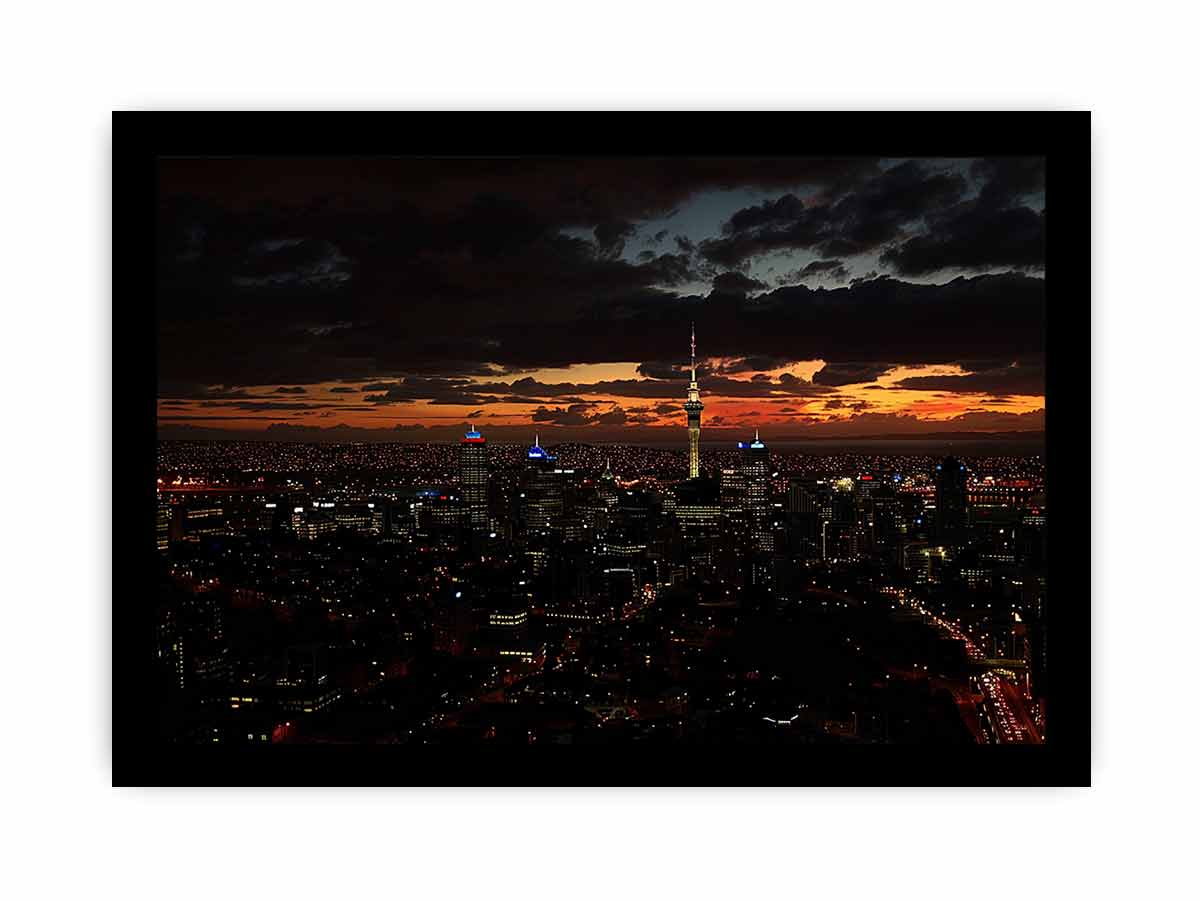 Auckland Night Art  Canvas Print