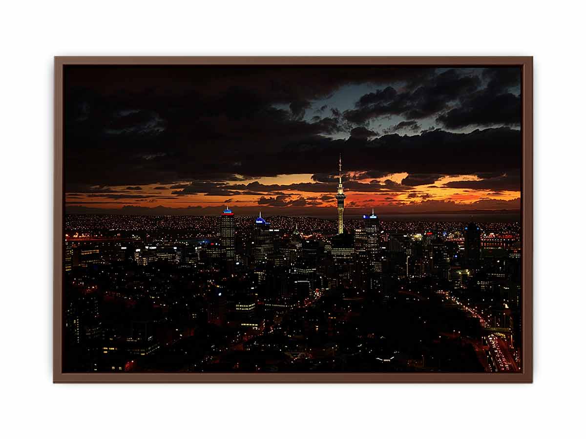 Auckland Night Art  Canvas Print