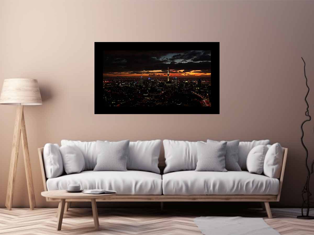 Auckland Night Art  Canvas Print