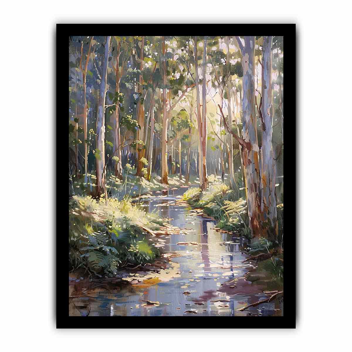 Beautiful Creek  Canvas Painting Art Print