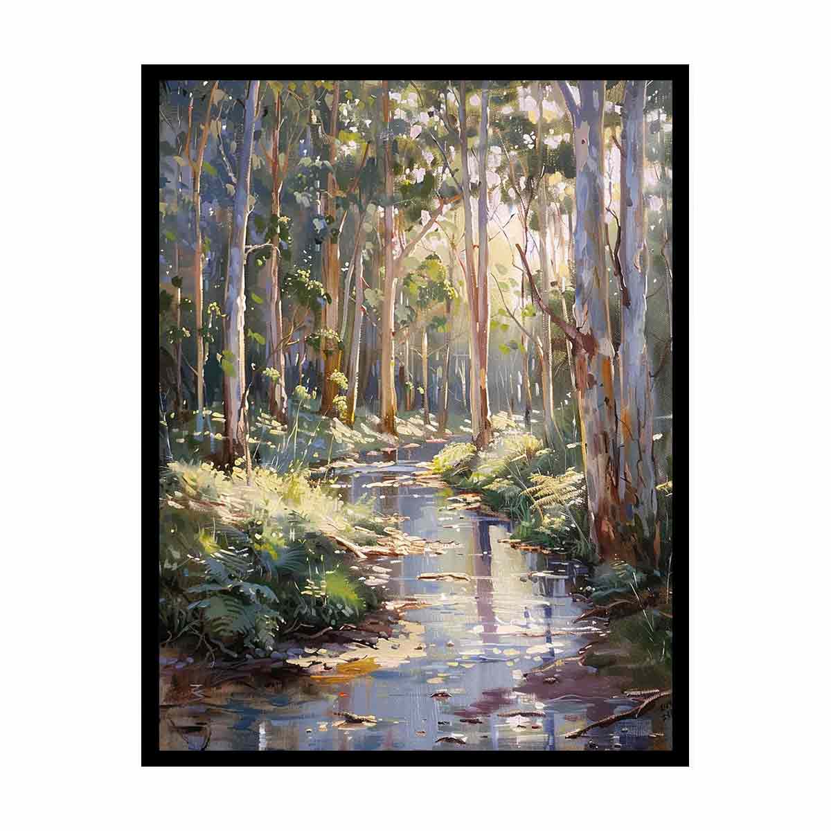 Beautiful Creek  Canvas Painting Art Print