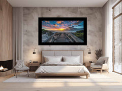 Walkway To Beach Canvas Painting Art Print