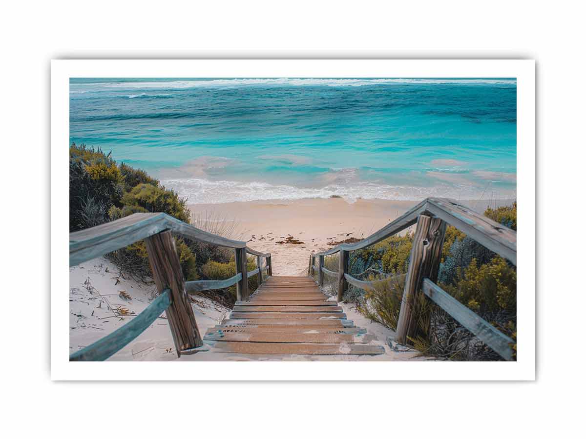 Beach path  Canvas Painting Art Print