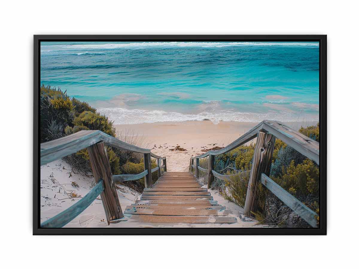 Beach path  Canvas Painting Art Print