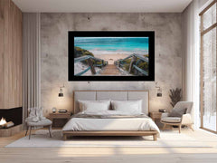 Beach path  Canvas Painting Art Print