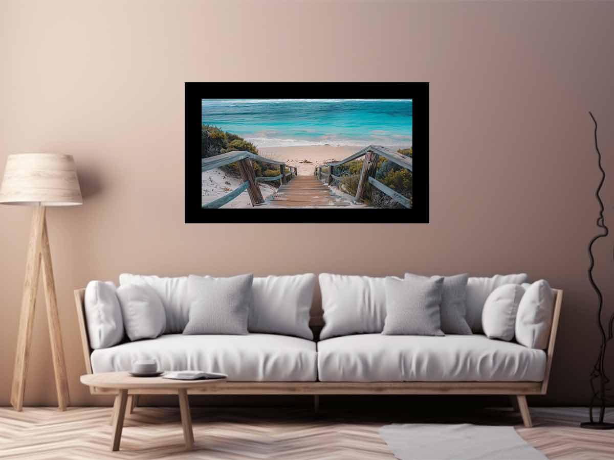 Beach path  Canvas Painting Art Print