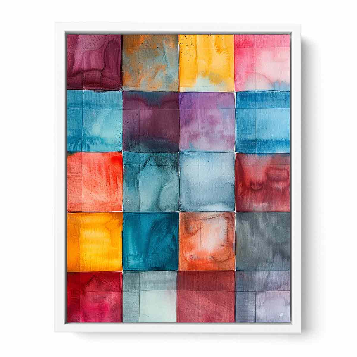 Abstract Squares Canvas Painting Artwork
