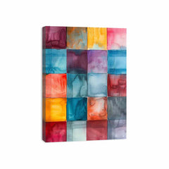 Abstract Squares Canvas Painting Artwork