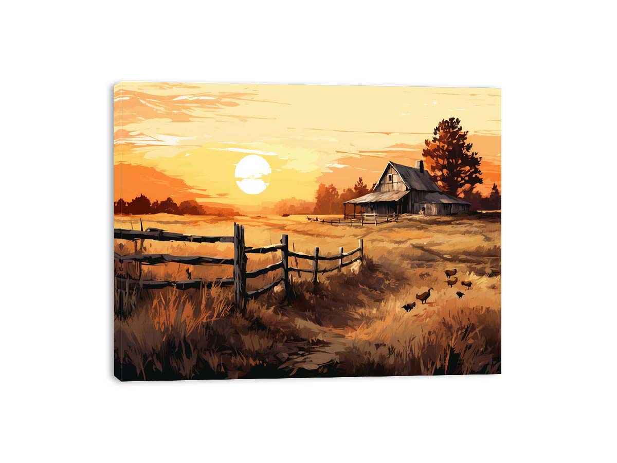 Country Landscape Art Painting