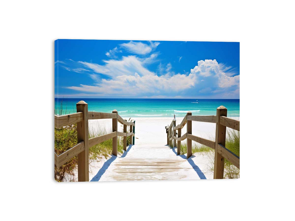 Beach Path Painting Canvas Print