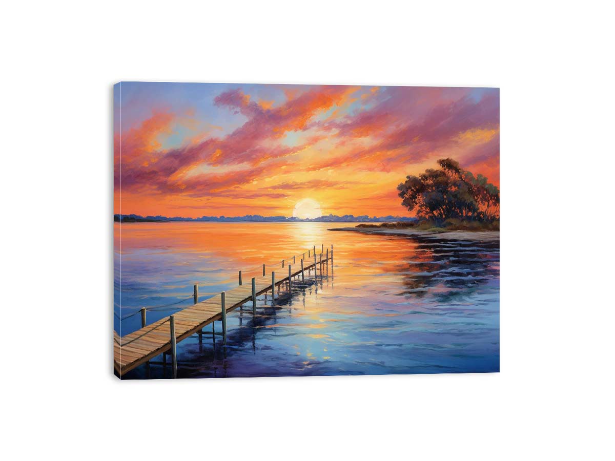 Jetty Sunset  Canvas Painting