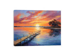 Jetty Sunset  Canvas Painting