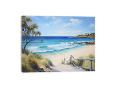 Jetty Beach Art Canvas Print