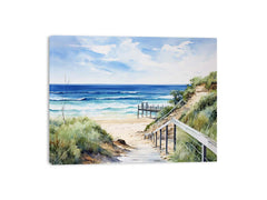 Beach Path Artwork Canvas Painting Print