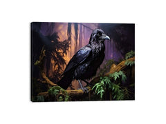 Beautiful Ravens  Bird Canvas Painting Print