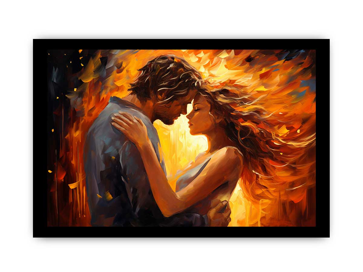 In Love Couple Art  Canvas  Painting Print