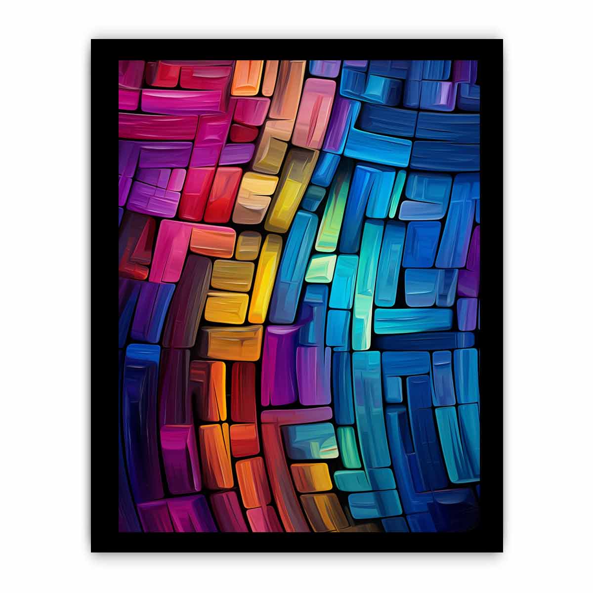 Office Abstract  Blue Artwork Canvas Print