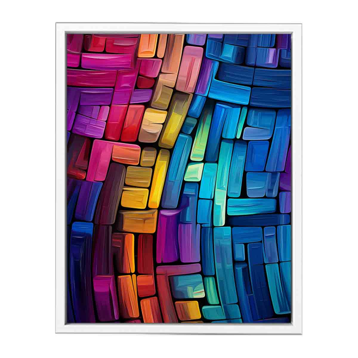 Office Abstract  Blue Artwork Canvas Print