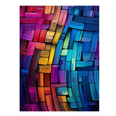 Office Abstract  Blue Artwork Canvas Print