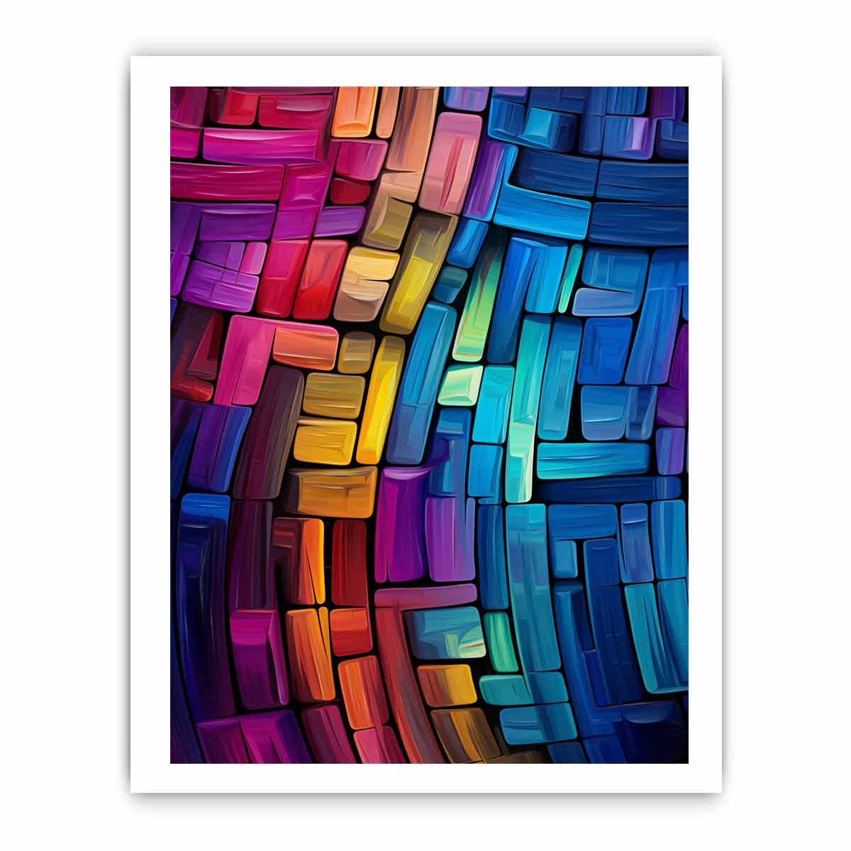 Office Abstract  Blue Artwork Canvas Print